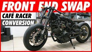 Yamaha R6 Front End Swap on VIRAGO Café Racer