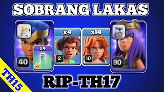 Tutorial - Th15 vs Max Th17: Advanced Root Rider-Valkyrie Triple Charge Tactics (Clash Of Clans)