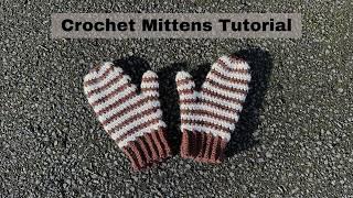 Crochet Mittens Tutorial I Quick and Beginner Friendly Mittens Tutorial