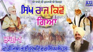 Sikh Raj Kive Gya Part-1 ਸਿੱਖ ਰਾਜ ਕਿਵੇਂ ਗਿਆ ਭਾਗ-1 Dhadi Lakhwinder singh Sohal