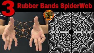 How to make a spider web rubber bands origami. 蜘蛛人蜘蛛网橡皮筋制作方法。