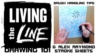 DRAWING 101 - Supplemental Lesson - Brush Handling and Alex Raymond Stroke Sheets