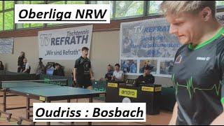 UNGESCHLAGEN seit 3 Monaten ! Oberliga NRW | L.Bosbach(2256TTR) : J.Oudriss(2152TTR)