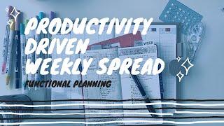 PRODUCTIVITY DRIVEN Weekly Spread | Hobinichi Cousin Hobonichi Weeks