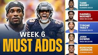 Fantasy Football Week 6 Waiver Wire Pickups | Must-Have Players to Add to Your Roster (2024)