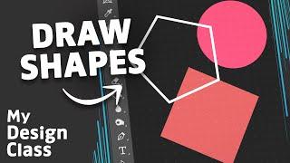 How to CREATE BASIC SHAPES in Photoshop!