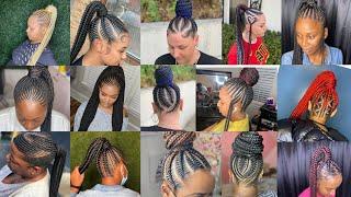 Ghana Weaving / braids ponytails | updo hairstyles/ AkA Shuku Style #latest 