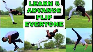 Learn 5 Advance flip through 5 basic flip| #ravindrasrana