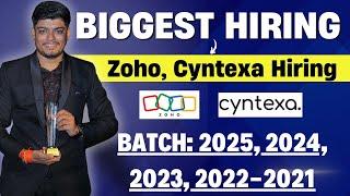 Cyntexa, Zoho Biggest Hiring | Salary: 5-6 LPA | Off Campus Drive 2025, 2024, 2023, 2022-2021 BATCH