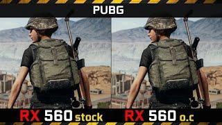 Rx 560 4GB Stock vs Overclock  | Test In pubg  | 2020