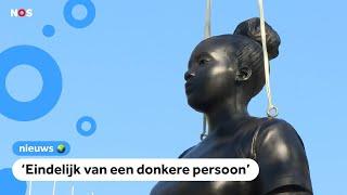 Groot standbeeld van gewoon meisje: 'Vind het heel vet'