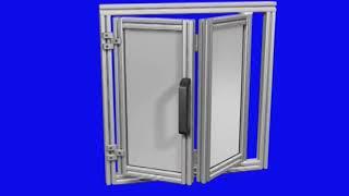 80/20:  3D Depiction of How to Build a Bi-Fold Door with 80/20