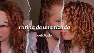 rutina detallada de cabello rizado