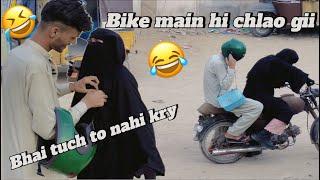 #burqa prank !Be a girl and drive a bike prank in public #SHaHprank