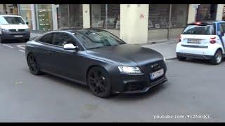 Audi RS5 HMS exhaust X-PIPE FULL THROTTLE in the city! CRAZY!