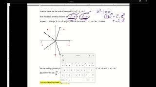 Roots of unity Lesson 3 (I know minor error negative sign bottom p6 . Ideas still sound)