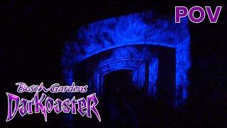 DarKoaster Front Row POV Busch Gardens Williamsburg Indoor Roller Coaster