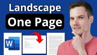 How to Landscape One Page in Word