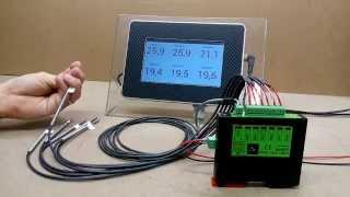 PT100 Temperature Sensors with Android HMI and bm6PTI Modbus RS485