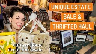 Unique ESTATE SALE | THRIFTED Vintage Haul | Four THRIFT SHOPS 