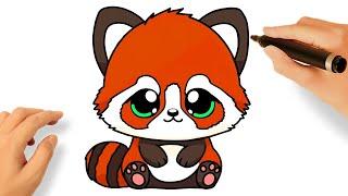 HOW TO DRAW A RED PANDA