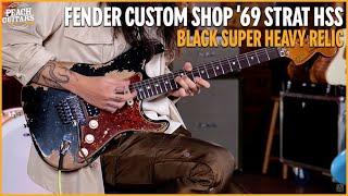 Fender Custom Shop 69 HSS Strat | Super Heavy Relic Black