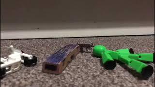 Pete the brick survives the zombie apocalypse (Pete vs Saul part 4) #stopmotion