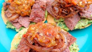 Tostadas de bistec