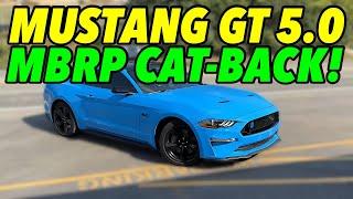 2022 Ford Mustang GT 5.0L V8 Exhaust Sound w/ MBRP Cat-Back System!