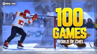 I Played 100 Games of NHL 23 World of Chel... here's what happened!