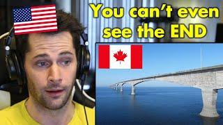 American Reacts to Canada's Longest Bridge