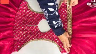 Fancy Net Baby Frock For Wedding || Net Baby Frock Cutting and stitching Tutorial