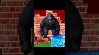 Choose the Right Door with Tires Mammoth Cow Gorilla Buffalo Dinosaur#youtubeshorts #shortviral