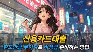 신용카드대출 한도만큼 무이자로 비상금 준비하는 방법