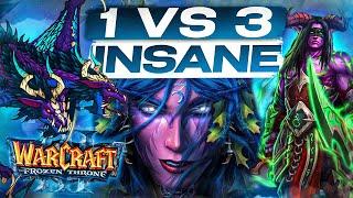 Warcraft III, 1 против 3 Сильных ИИ [Эльфы]