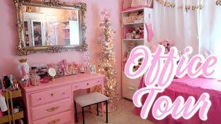 HIGHLY REQUESTED: MY PRINCESS PINK AND GOLD OFFICE TOUR! EXTRA PINK AND GIRLY!!! BOUGIE ON A BUDGET!