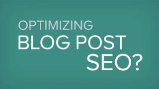 SEO Blog Post Optimization Checklist