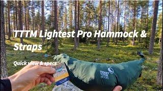 Ticket To The Moon Lightest Pro hammock & Lightest Straps #eville #hammock #backpacking