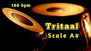 Tabla | Tritaal 180 bpm | Scale A# | With Tanpura [Pa Sa] | HD Quality Sound | Tabla Online.