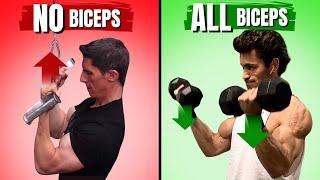 Athlean-X & Mentzer are WRONG! Pull-Downs / Chin-Ups DON’T Work Biceps at Both Ends!! (THIS Does) 