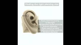 Helix piercing size guide