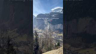 Exploring the Path from Wengen to Lauterbrunnen | Swiss Alps Walk #youtubeshorts #shorts