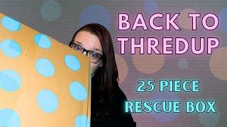 GIVING MIXED CLOTHING BOXES ANOTHER TRY: 25 Piece ThredUp Rescue Box Unboxing  #parttimereseller