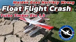 Maiden Float Flight Goes Horribly Wrong:  Crash of the Eflite Turbo Timber Evolution from Horizon