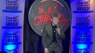 Aidreas Fallon Ferbruggen at the Dublin heat of the Chortle Student Comedy Award 2024