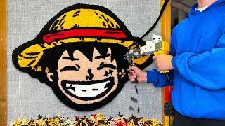 [NEW] Monkey D. Luffy Rug | Complete Tufting Process (Start to Finish ASMR)