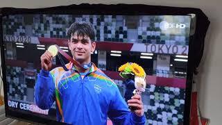 National Anthem India #Neeraj Chopra #javelin throw Gold Medal  #Tokyo Olympics 2020