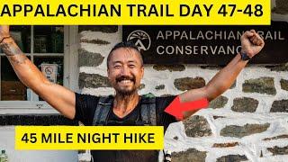 45 Mile Night Hike, 1,000 miles complete Appalachian Trail Budget Hike Day 47-48 2024 Thru Hike