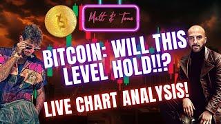 BITCOIN: WILL THIS LEVEL HOLD?!!-LIVE CHART ANALYSIS!