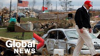 Nashville tornado: President Trump tours damaged areas after tornadoes kill 25